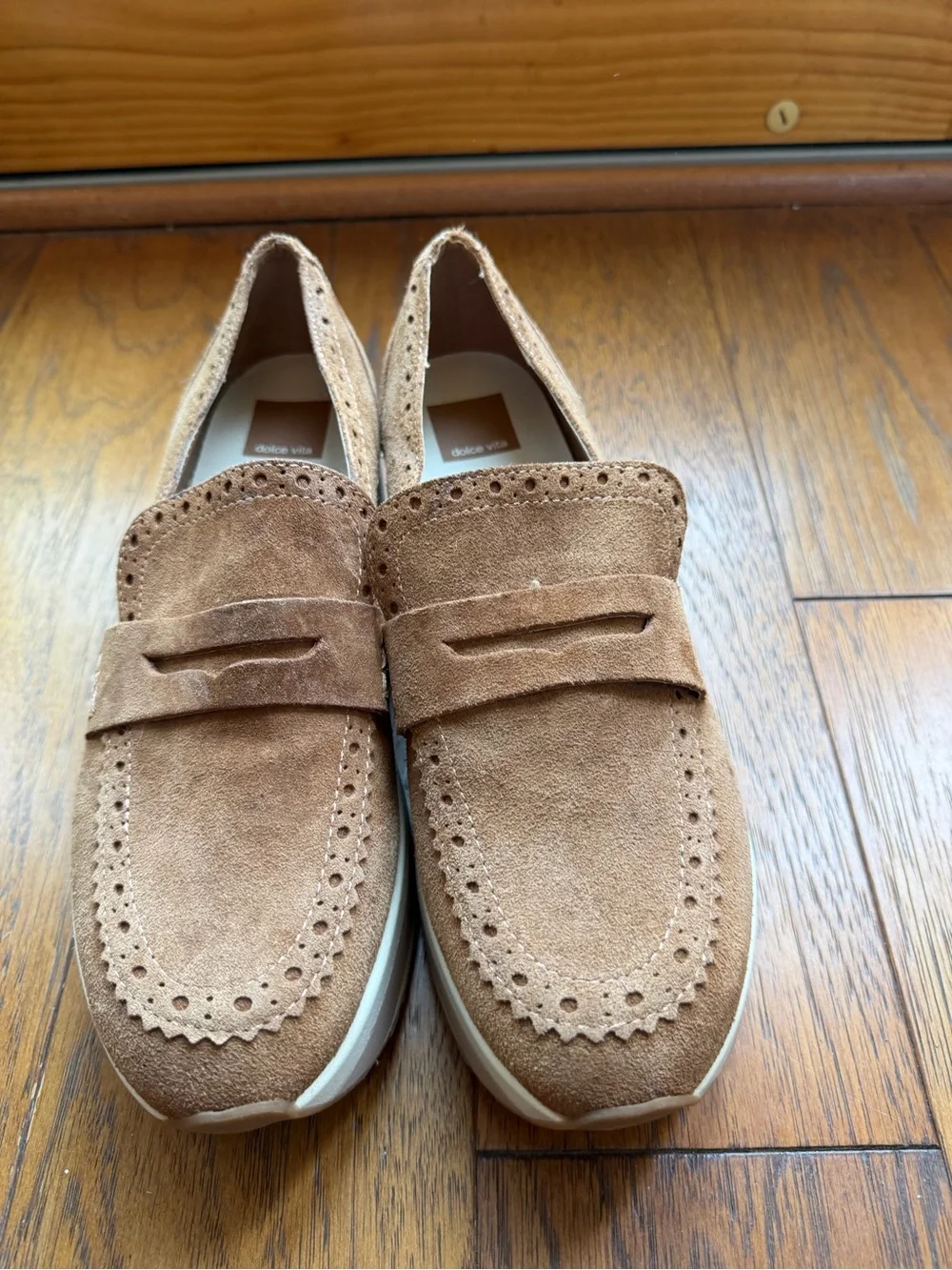 Dolce Vita Brown Suede Platform Loafers